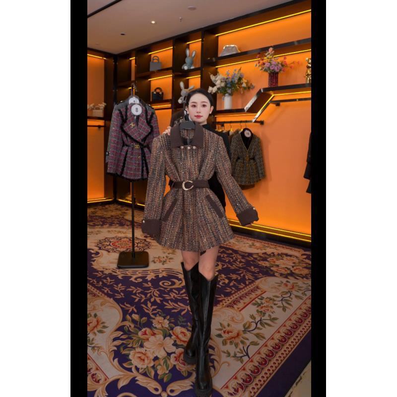 【娜娜】秋冬气质小香风时尚中长款羽绒服 GS-57660