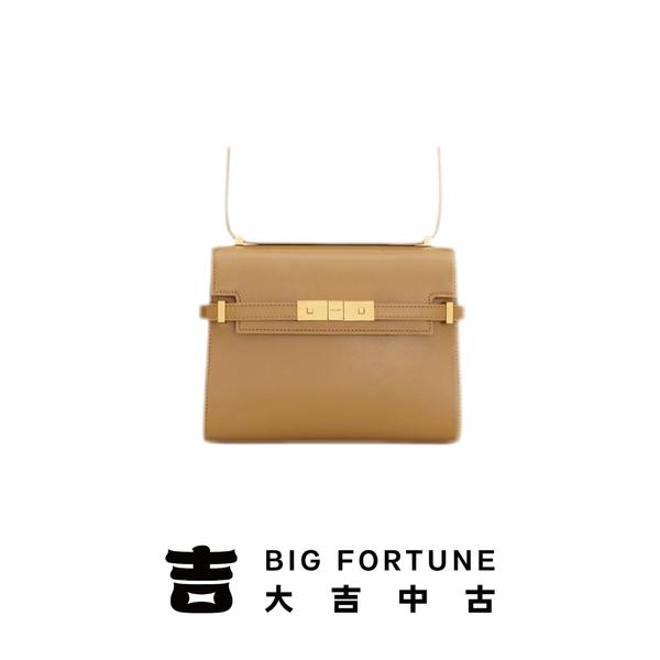 大吉中古/Ysl圣罗兰棕色曼哈顿迷你斜挎包