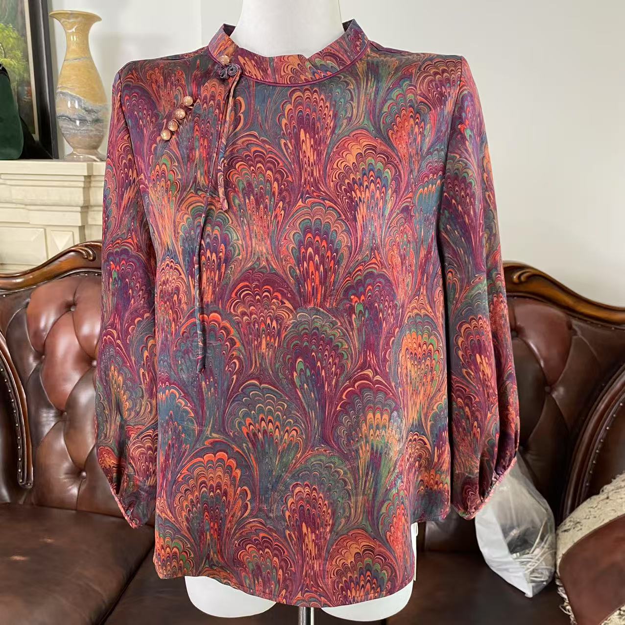 香云纱衬衫太太衫上衣新中式775590-230331