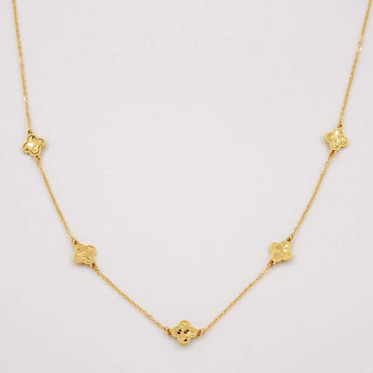 新年-Q【半圈小五花】项链足金999精工5G项链