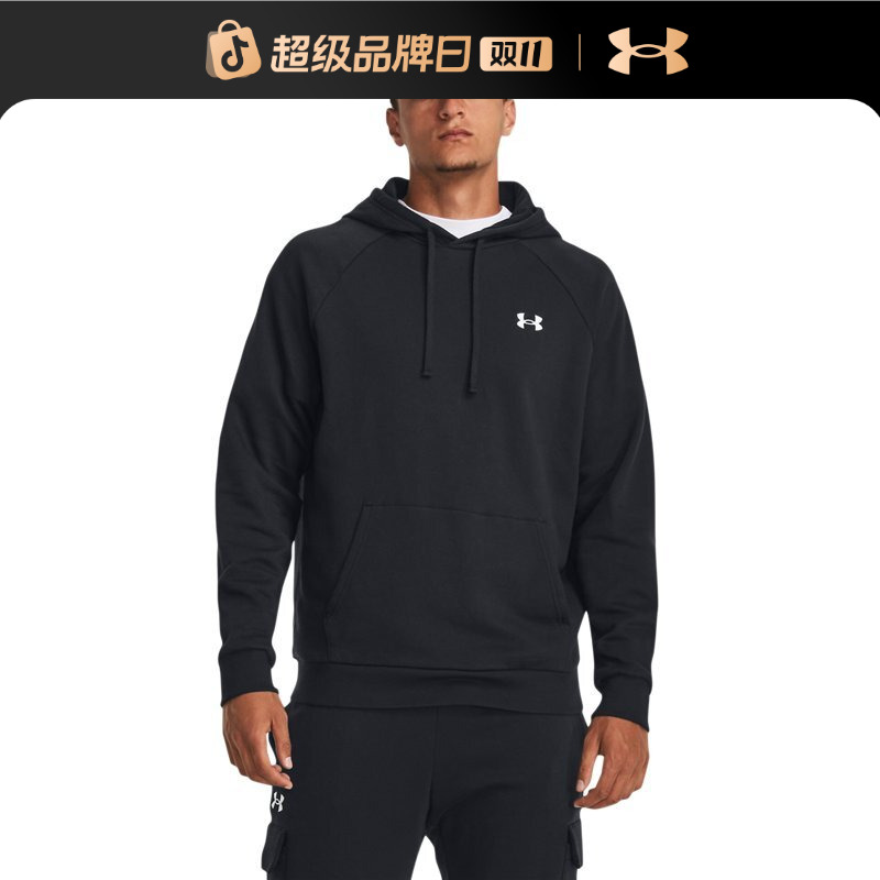 安德玛官方UA秋冬Rival男子抓绒运动休闲连帽卫衣1379861