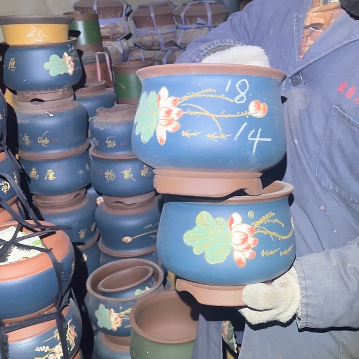 紫砂紫砂花盆也太