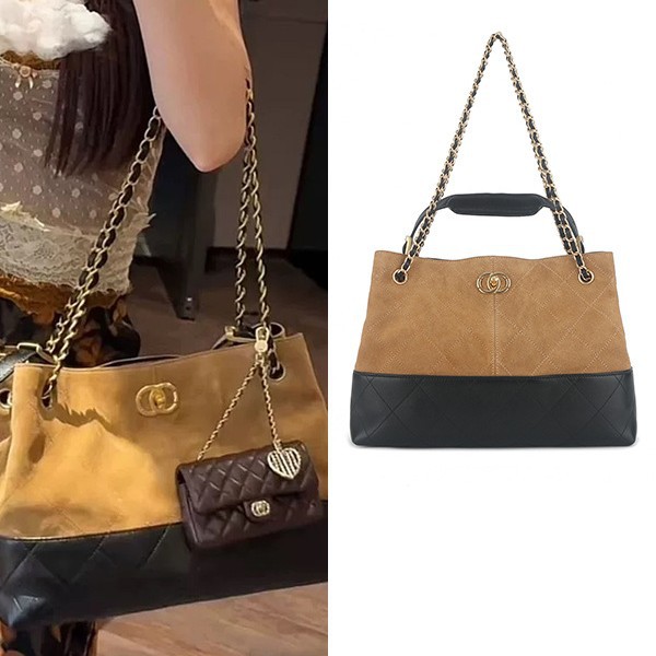 【香家同款】麂皮手提包轻奢高级