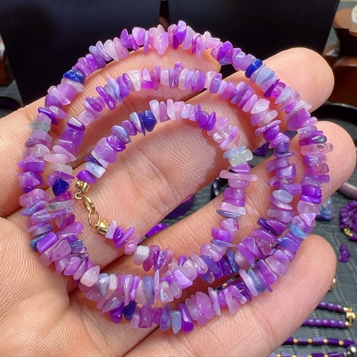 苏纪石（舒俱来）项链18K金镶嵌