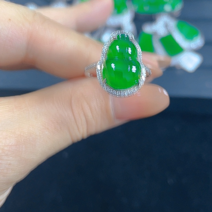 翡翠银S925镶嵌吊坠(不含链)