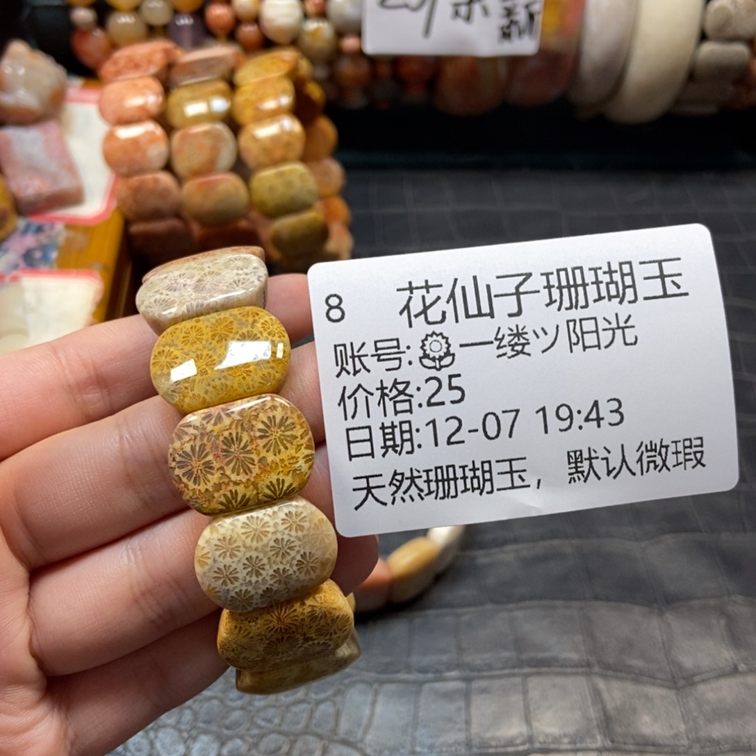 ****光硅化珊瑚（珊瑚玉）未镶嵌珠宝半成品8