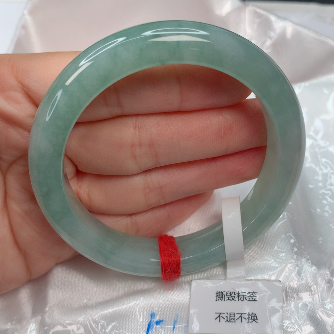 翡翠手镯未镶嵌54-55 湖水绿