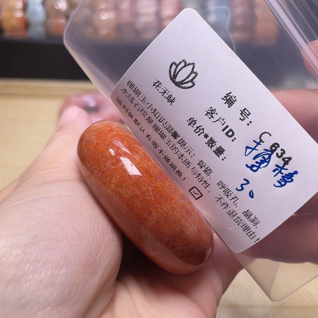 捕***鱼硅化玉未镶嵌50-65圈