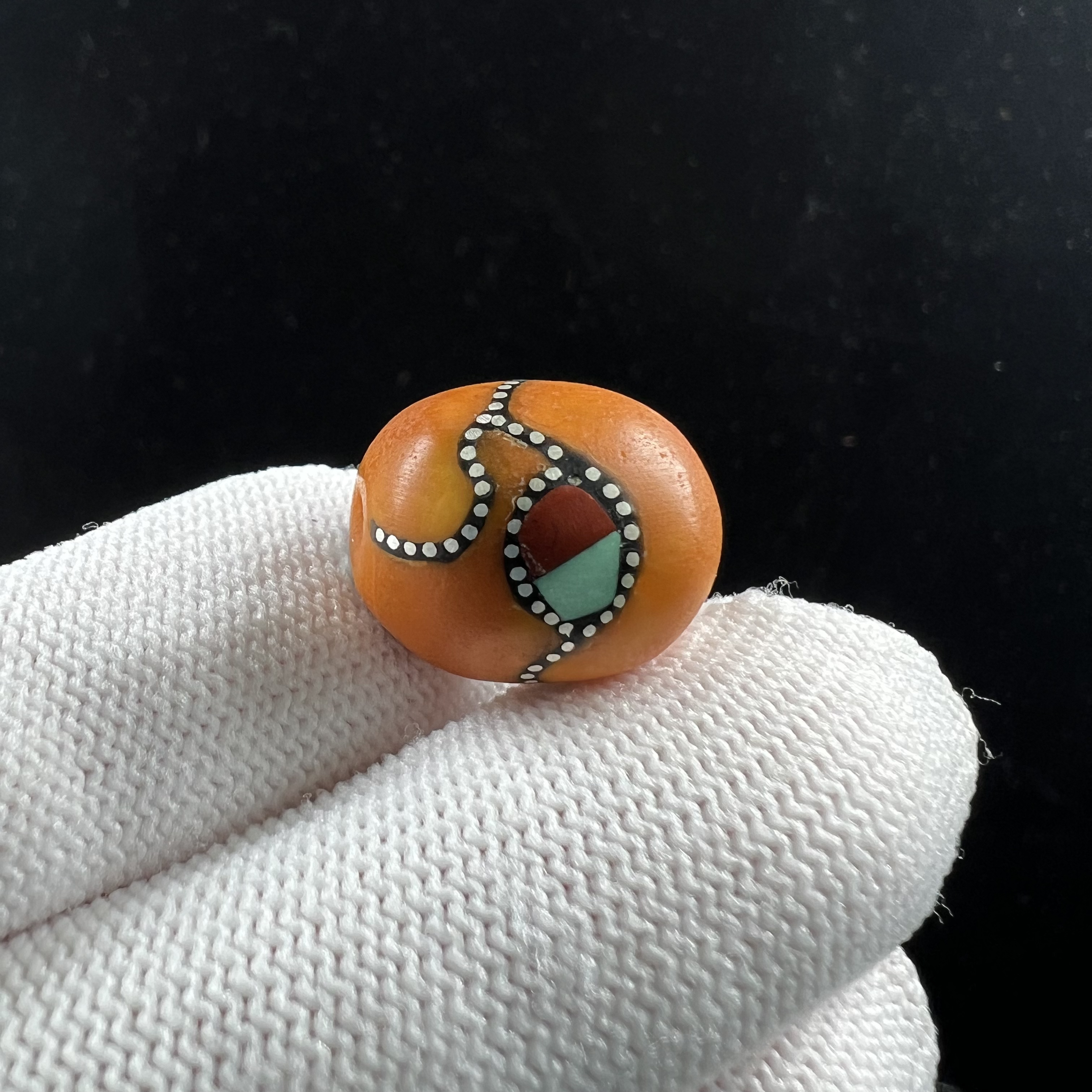 Y6087天然原矿蜜蜡 老蜡枣珠17x17mm 2.4克抖音基地质检发货