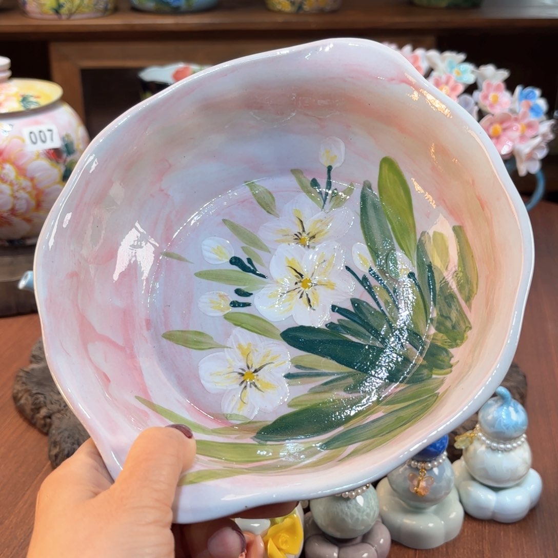 景德镇手绘高温釉下彩陶瓷茶具