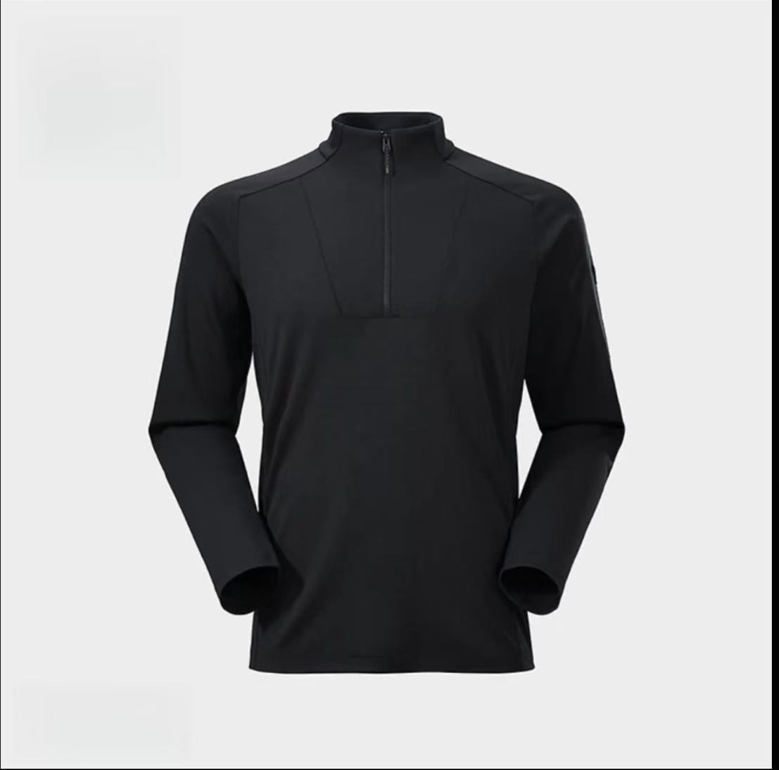 【直播间同款】秋季男款登山徒步半开立领功能长袖T恤134-1