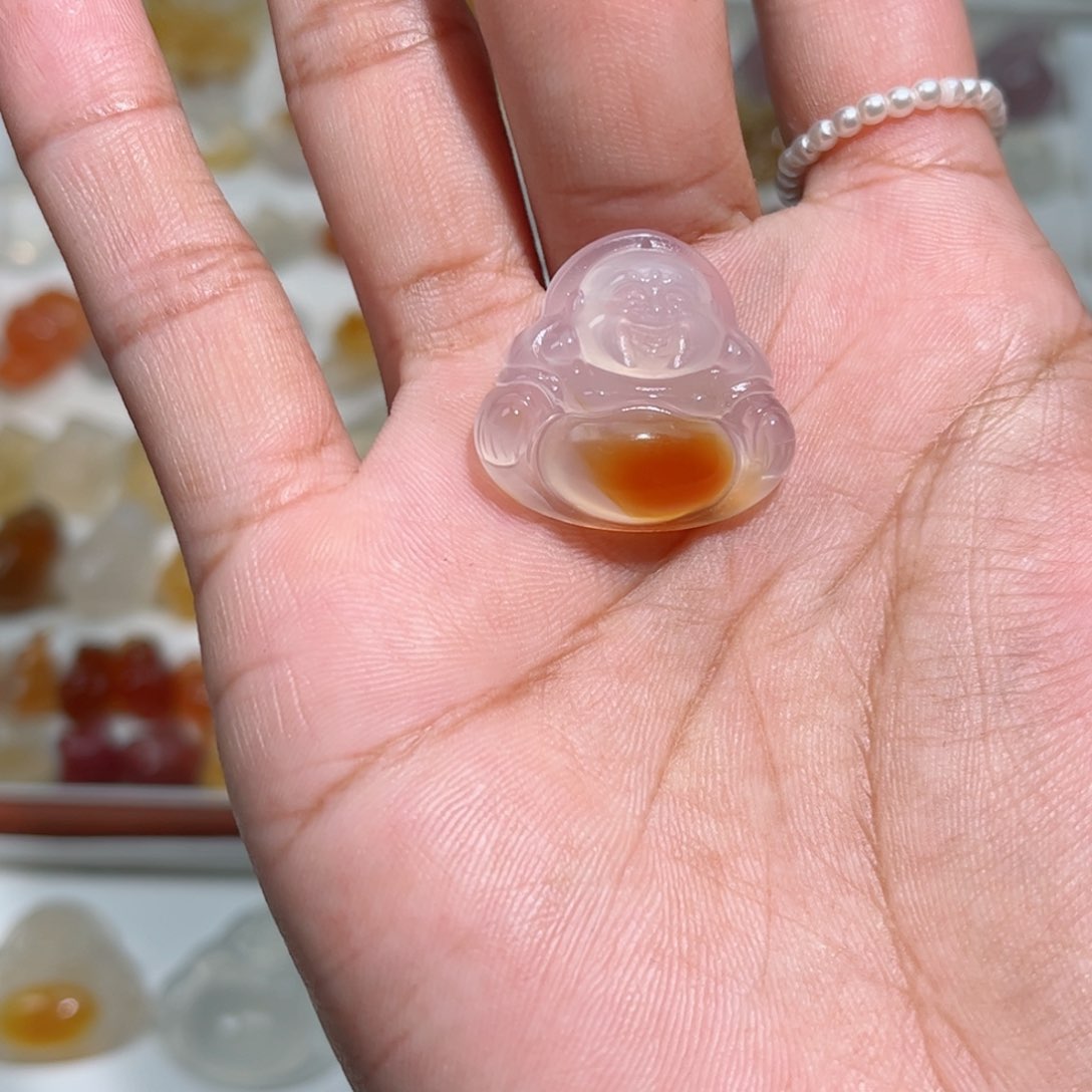 玛瑙/玉髓颈饰合金咕**叽