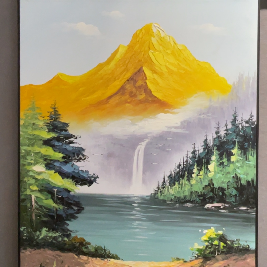 油画油画作品欣赏80.100带铝合金框
