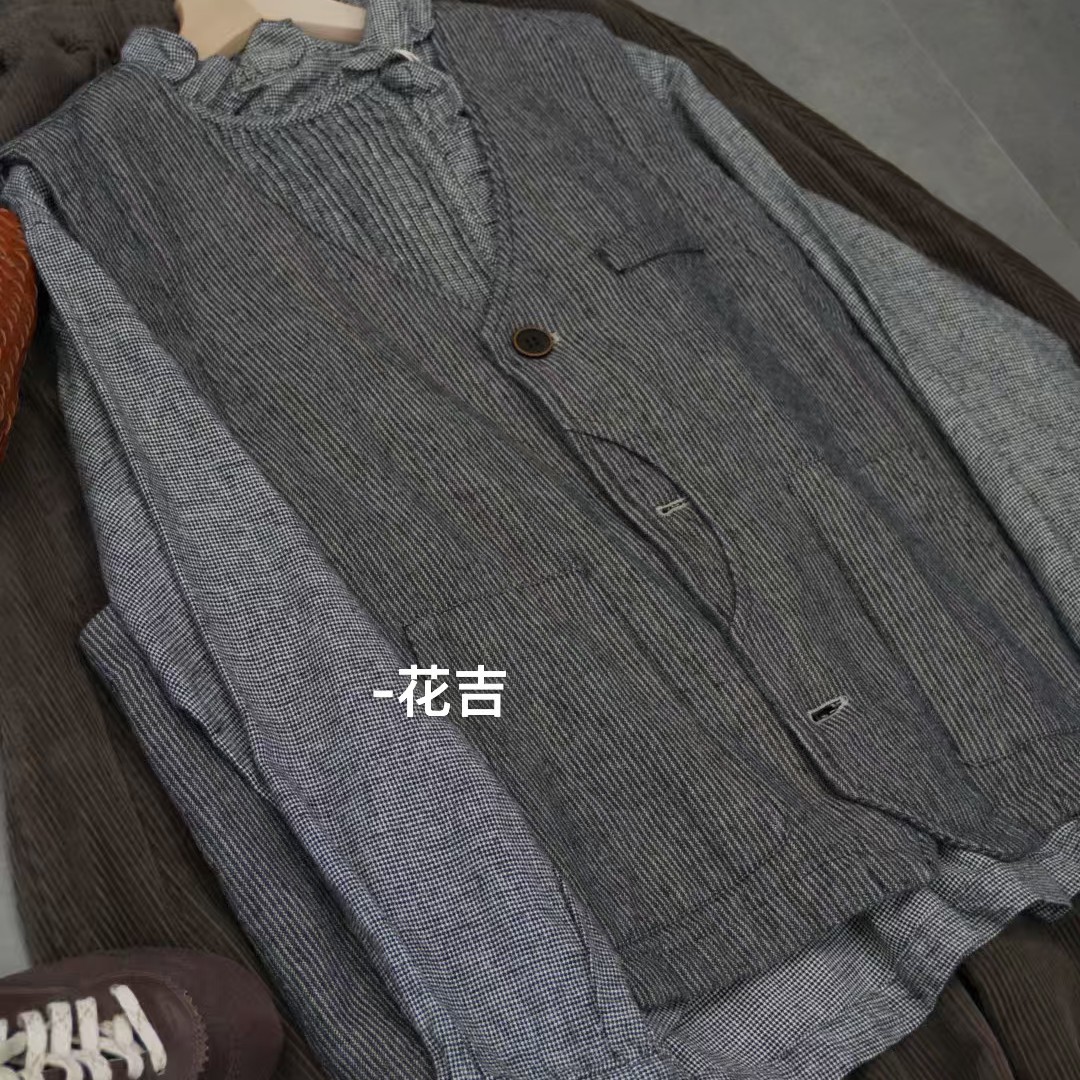 马甲色织白搭马甲灰色