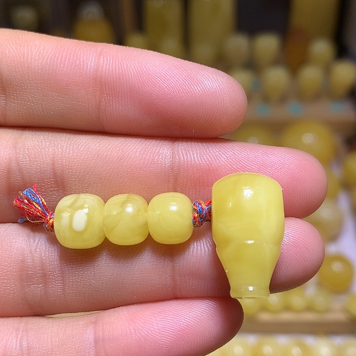裸石蜜蜡未镶嵌天然俄料黄白花蜜蜡套装8.5-11