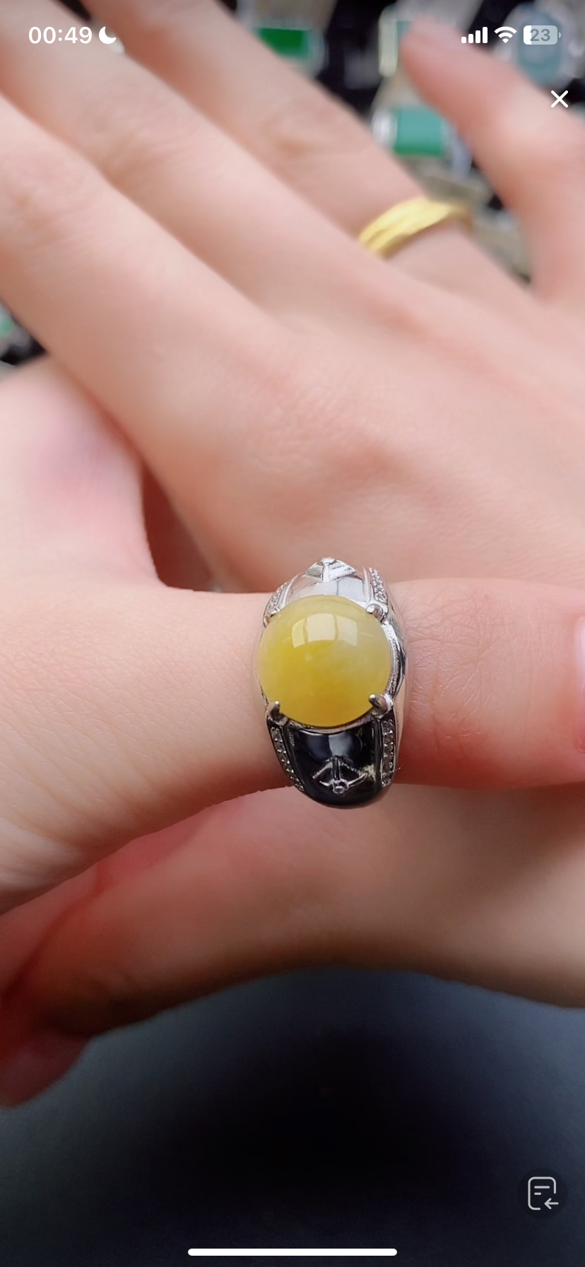 天然翡翠戒指s925银男戒