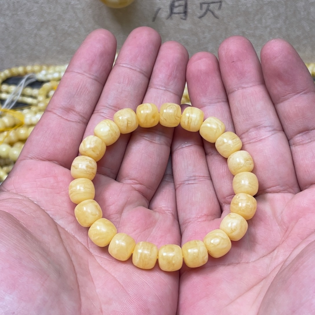 蜜蜡裸石未镶嵌蜜蜡手串10.4mm