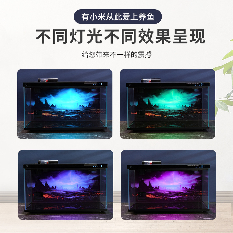 小米鱼缸背景纸画高清图立体壁纸水族箱贴纸底板壁画风景造景装饰
