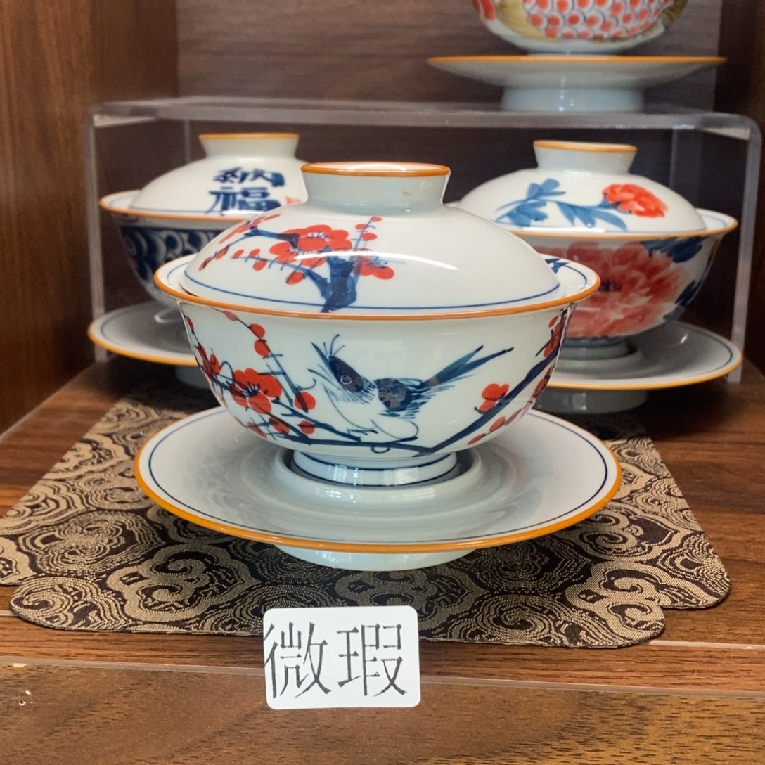 釉下彩老陶泥手工绘制