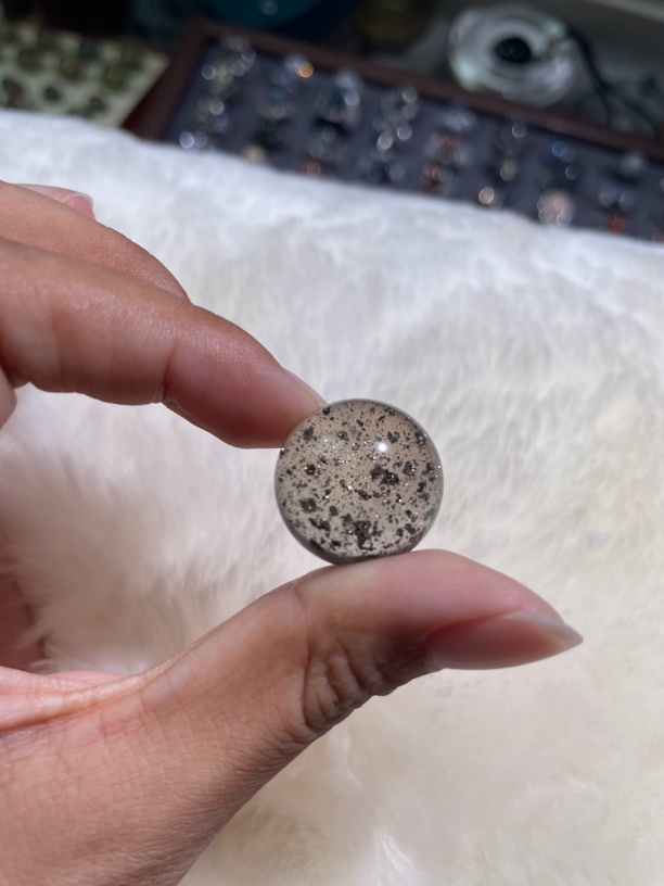黄铜矿裸珠未打孔19.4mm水晶
