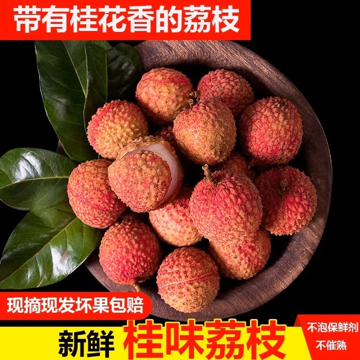 【顺丰冷链】广东茂名高州老树桂味荔枝3斤5斤新鲜应季水果