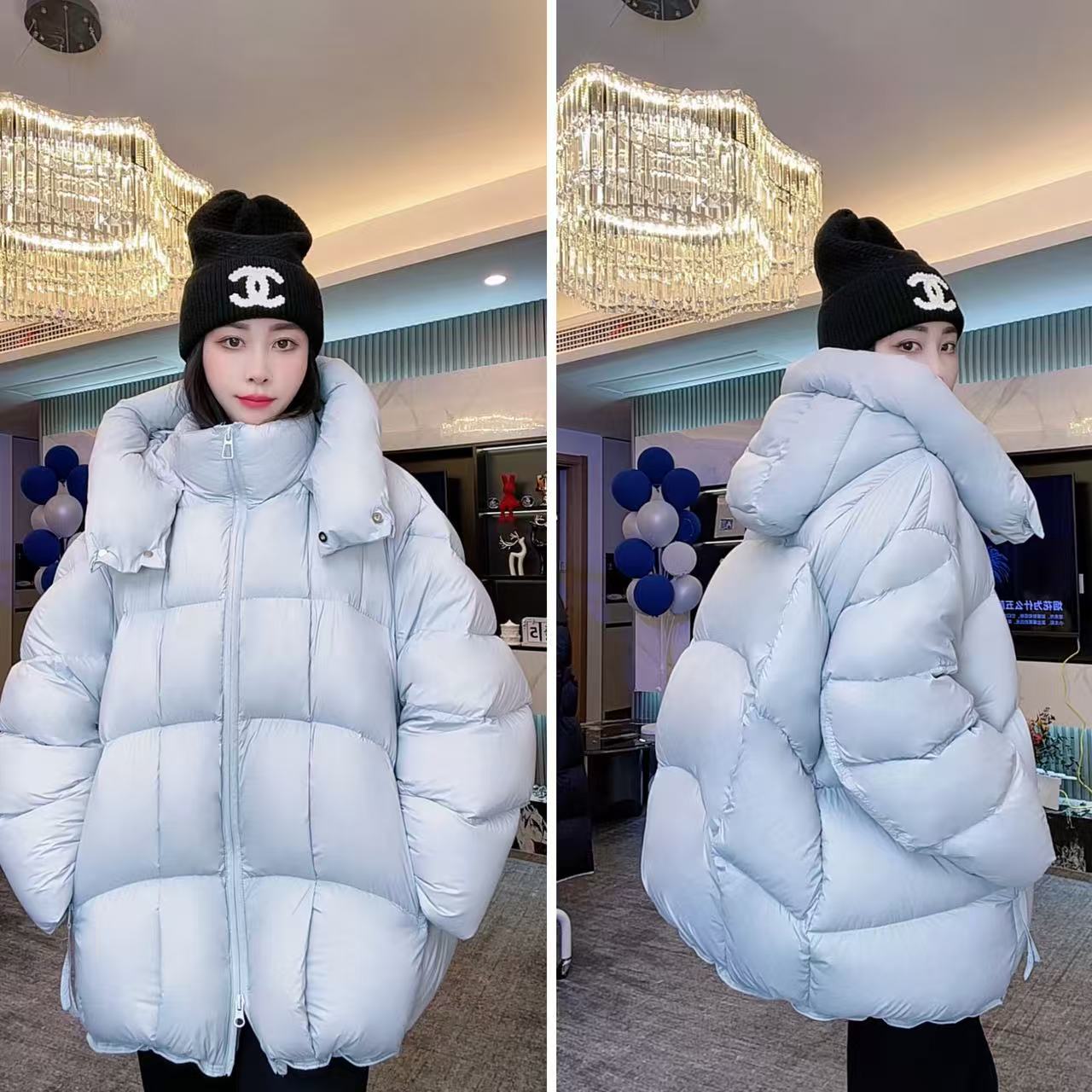 {云朵.千金}新款90白鸭绒高品质时尚气质百搭连帽加泡芙羽绒服08