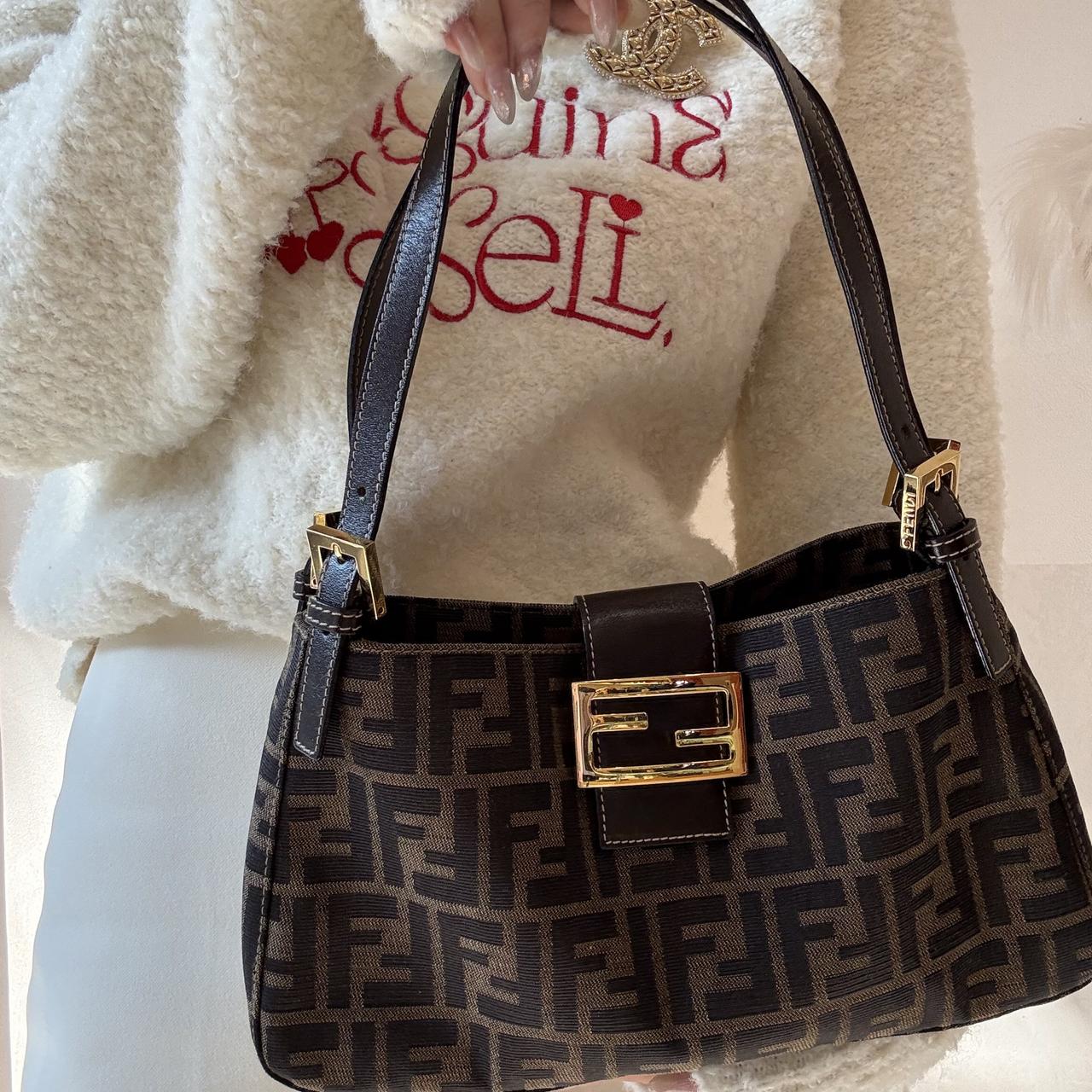 99新 FENDI/芬迪 大吉中古/芬迪法棍老花单肩包