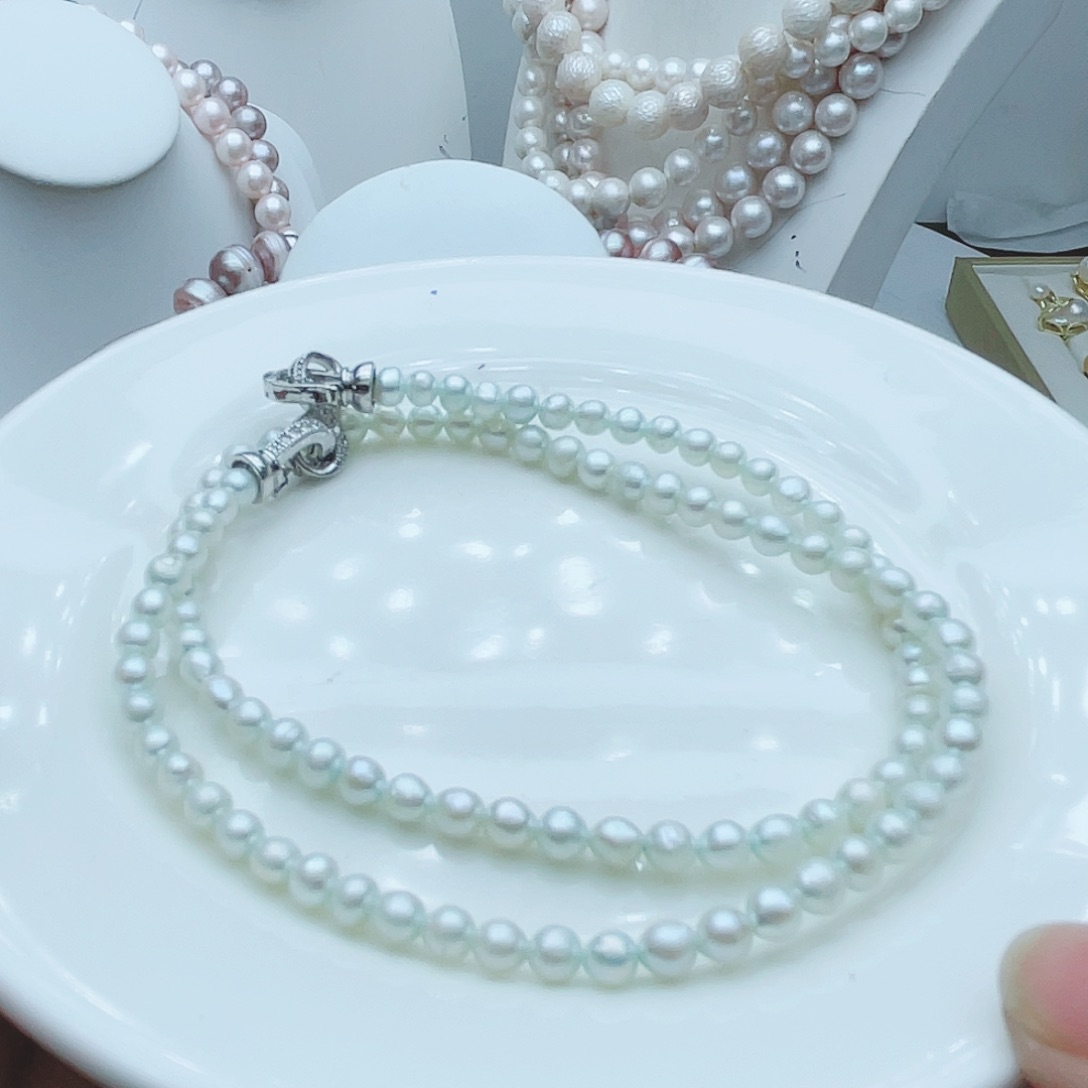 淡水珍珠颈饰钛钢