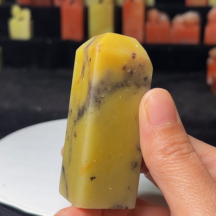 青田石印石封门菜花