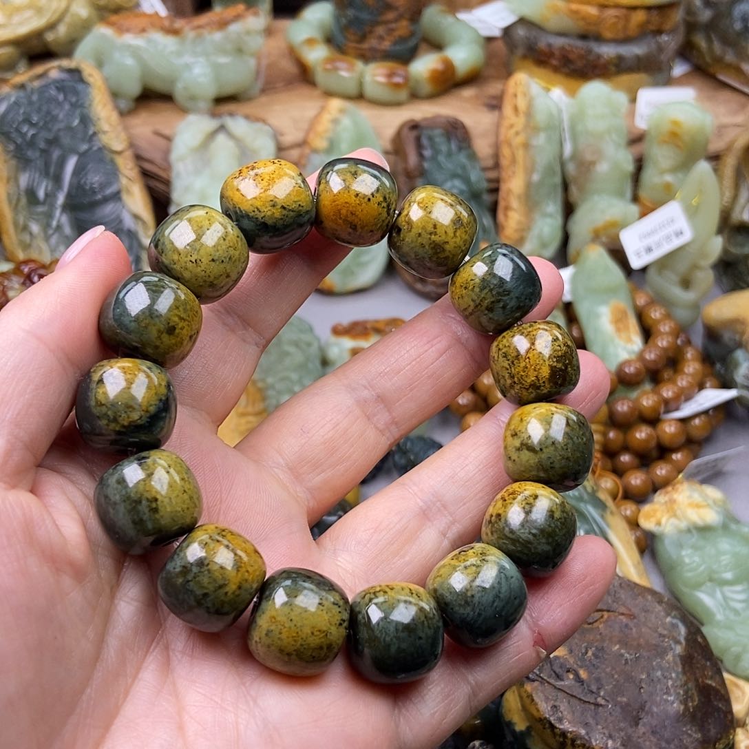 岫岩河磨玉（透闪石质玉）手串未镶嵌^*^