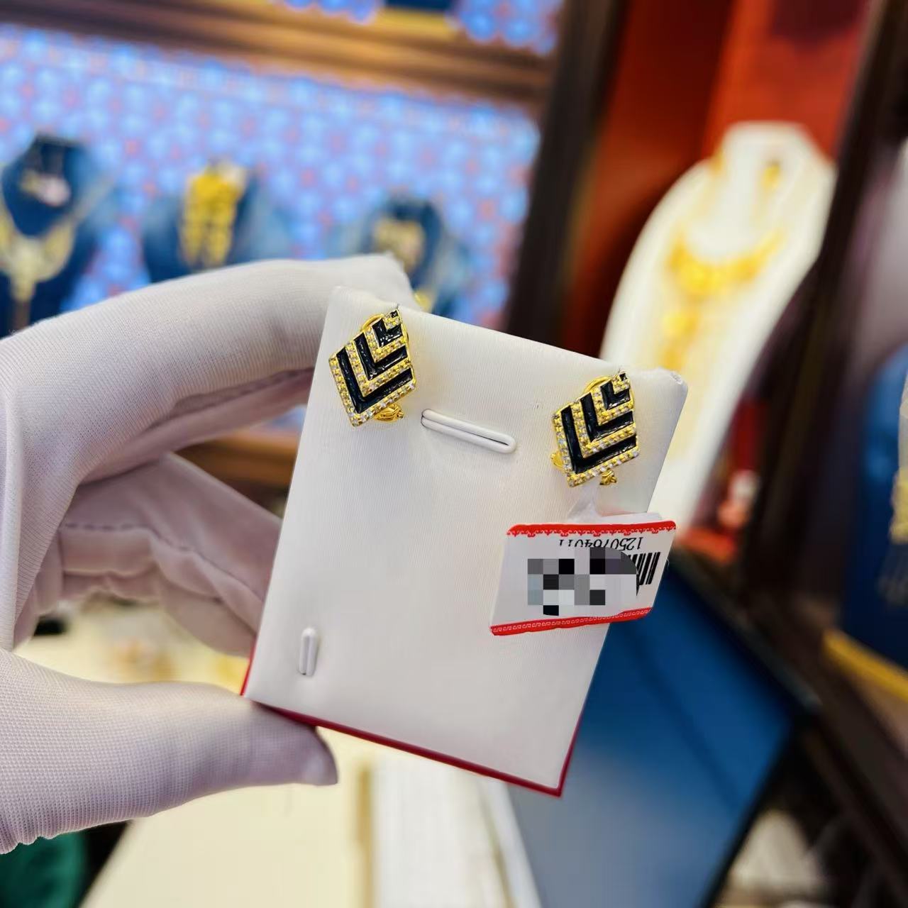 合金耳饰 قاپلىما ئالتۇن 耳钉时尚时尚金色民族风