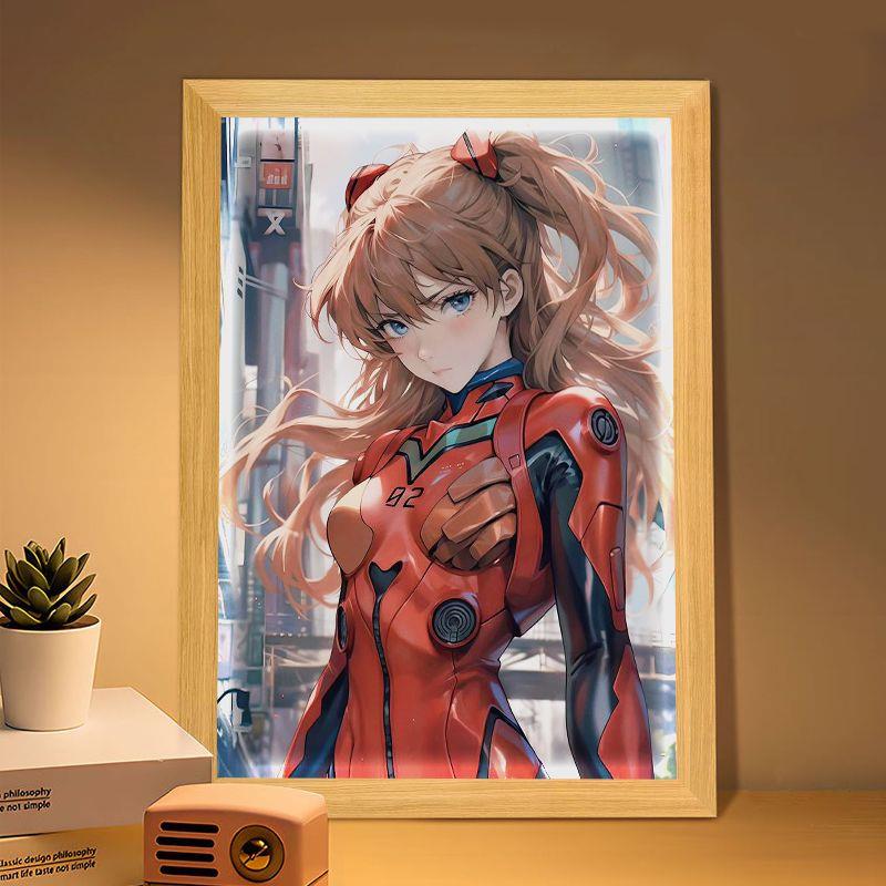 EVA明日香灯光画卧室床头二次元夜灯新世纪福音战士周边礼物摆件