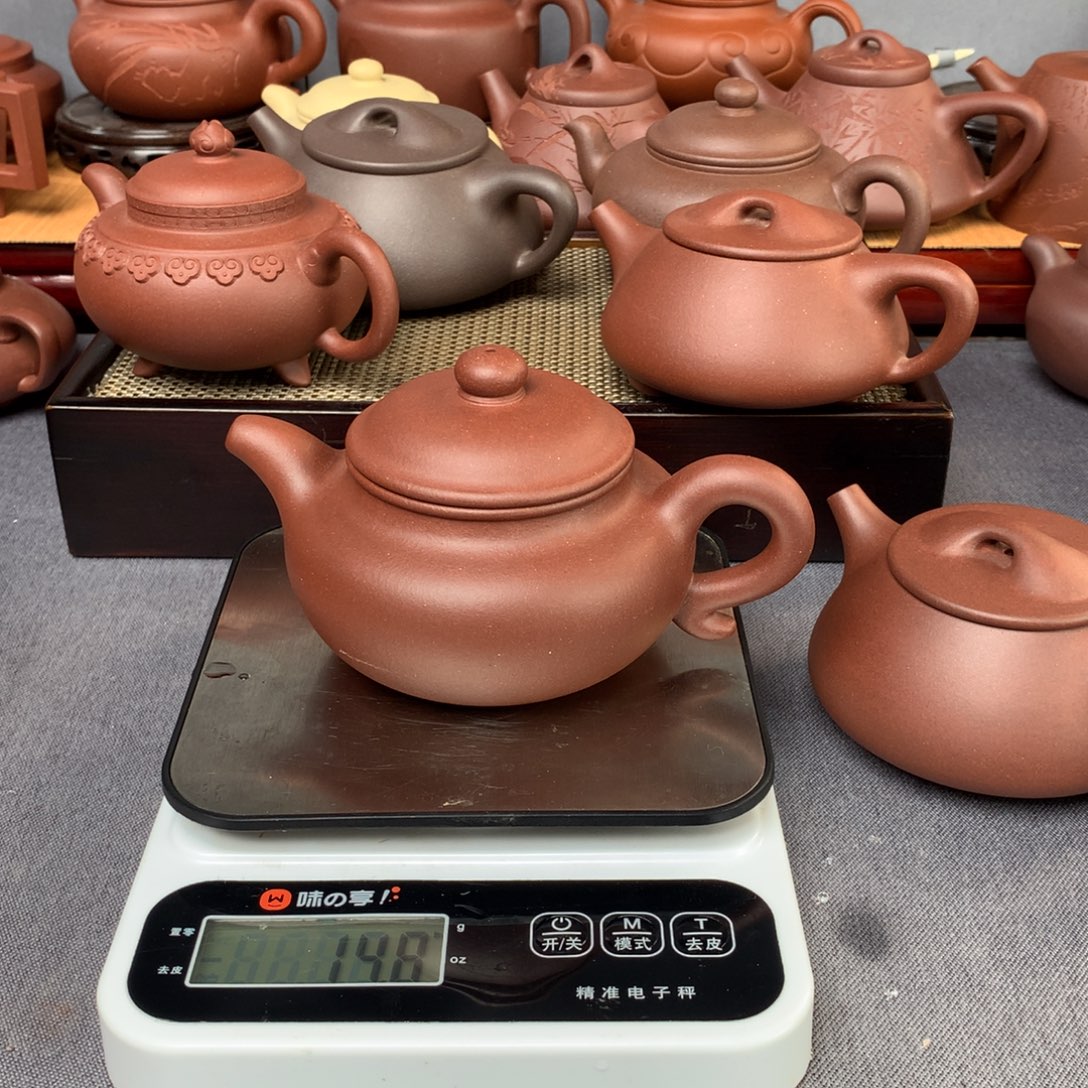 州***紫砂茶壶四号井底槽青275尺寸