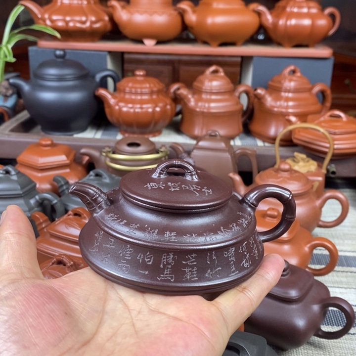 紫砂茶壶东坡居士150cc原矿石红紫砂特价