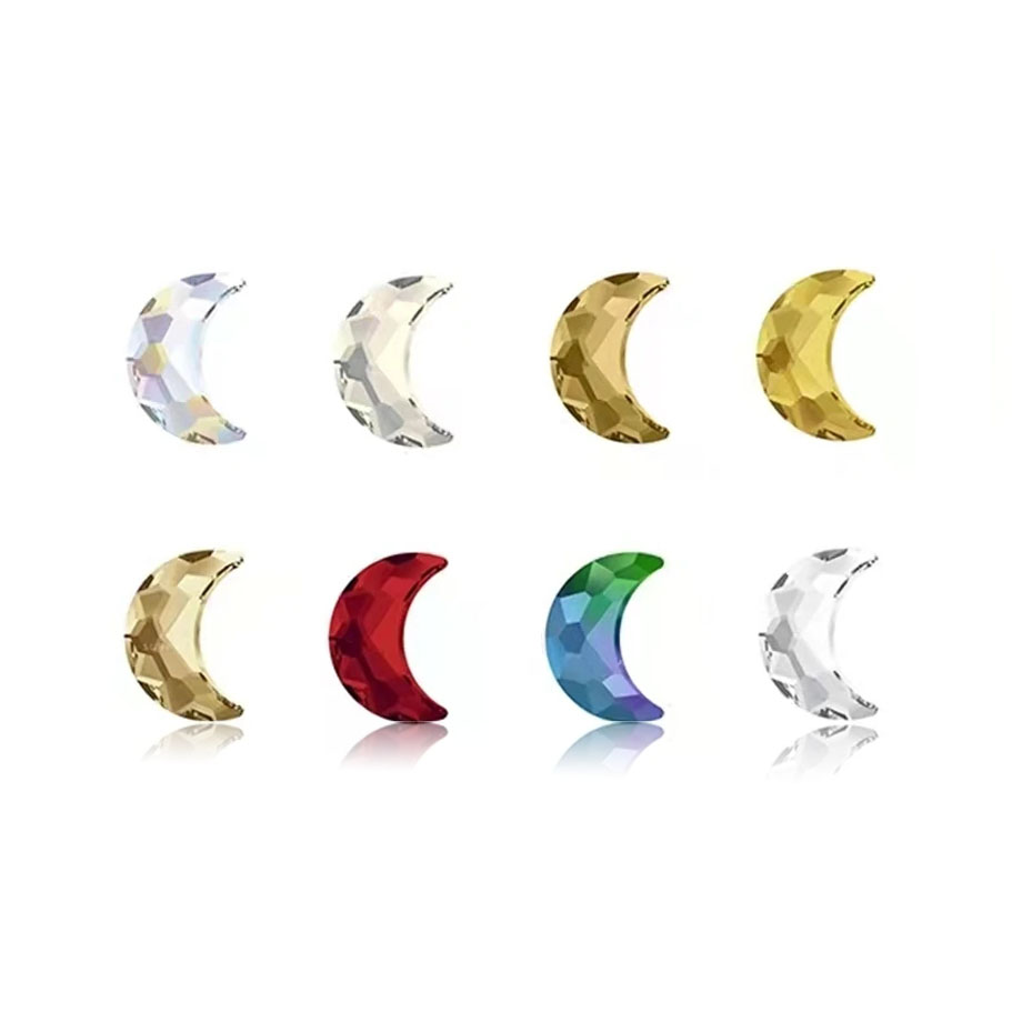 平底 2813月亮  8*5.5mm  美甲钻华子DIY奥钻超闪水晶穿戴美甲