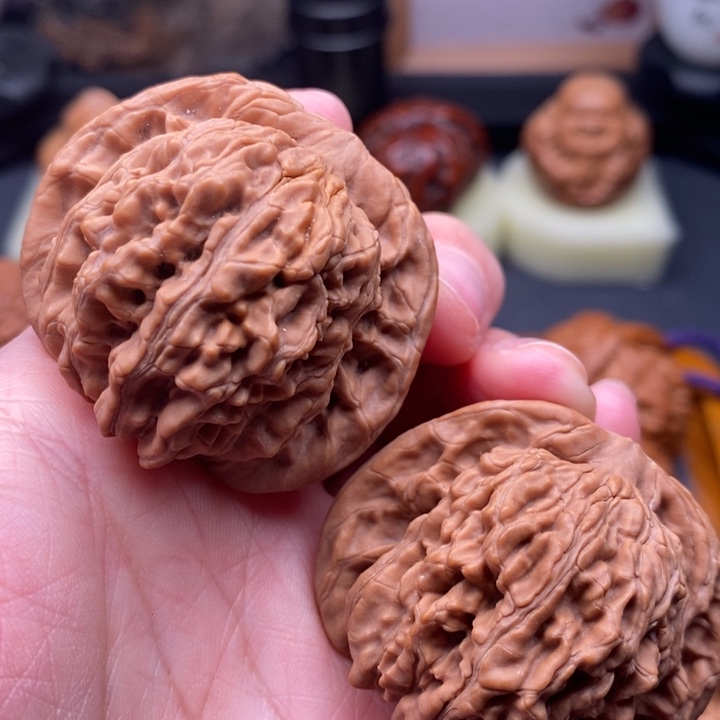 文玩核桃把件锦****四座楼