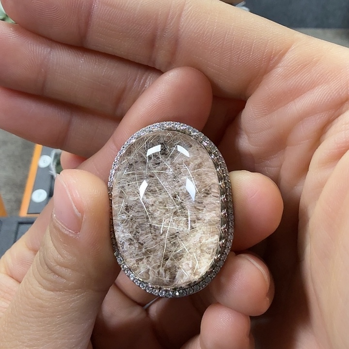 心***死珠宝半成品银S925镶嵌水晶