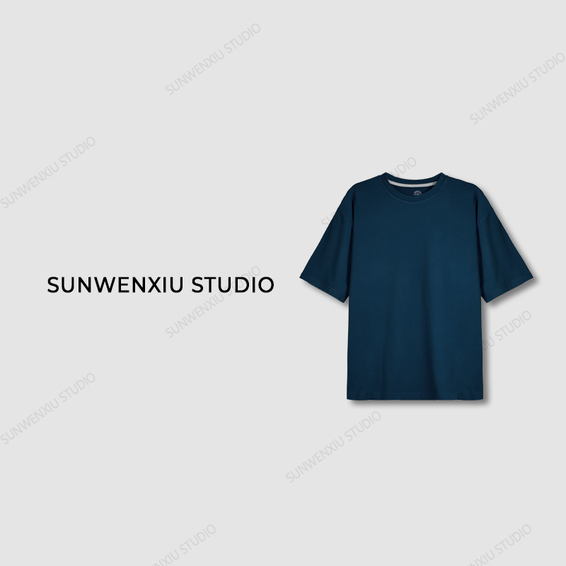 swx studio2店 “糯叽叽”全棉极简小众显白纯色短袖T恤