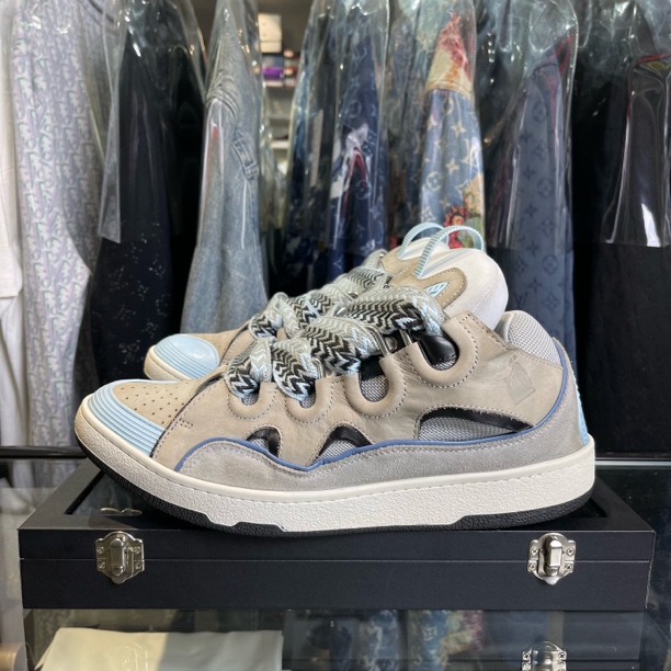99新 LANVIN 灰蓝色老爹鞋/45码/无盒/已鉴定洗护