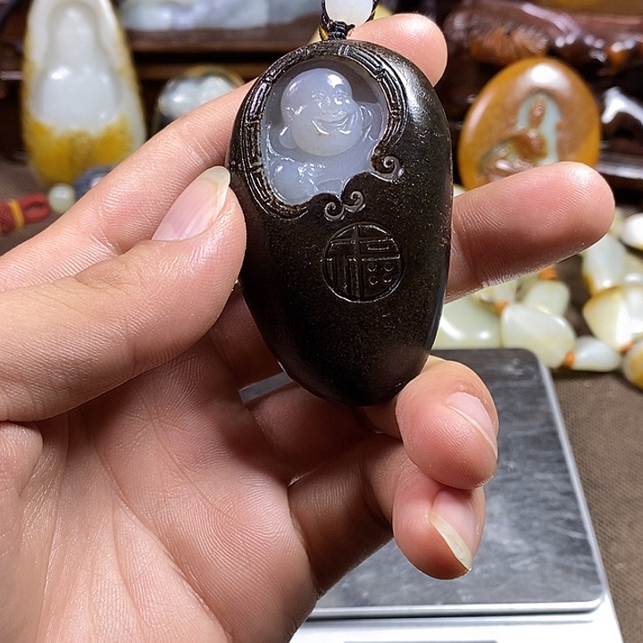 和田玉未镶嵌挂件