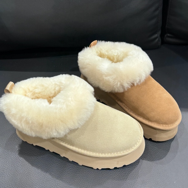 【觅而】冬季厚底增高包头皮毛一体保暖雪地拖1171393