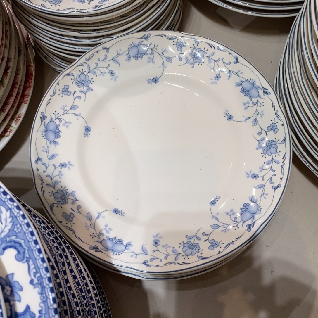 瓷微瑕蓝莓8寸平盘