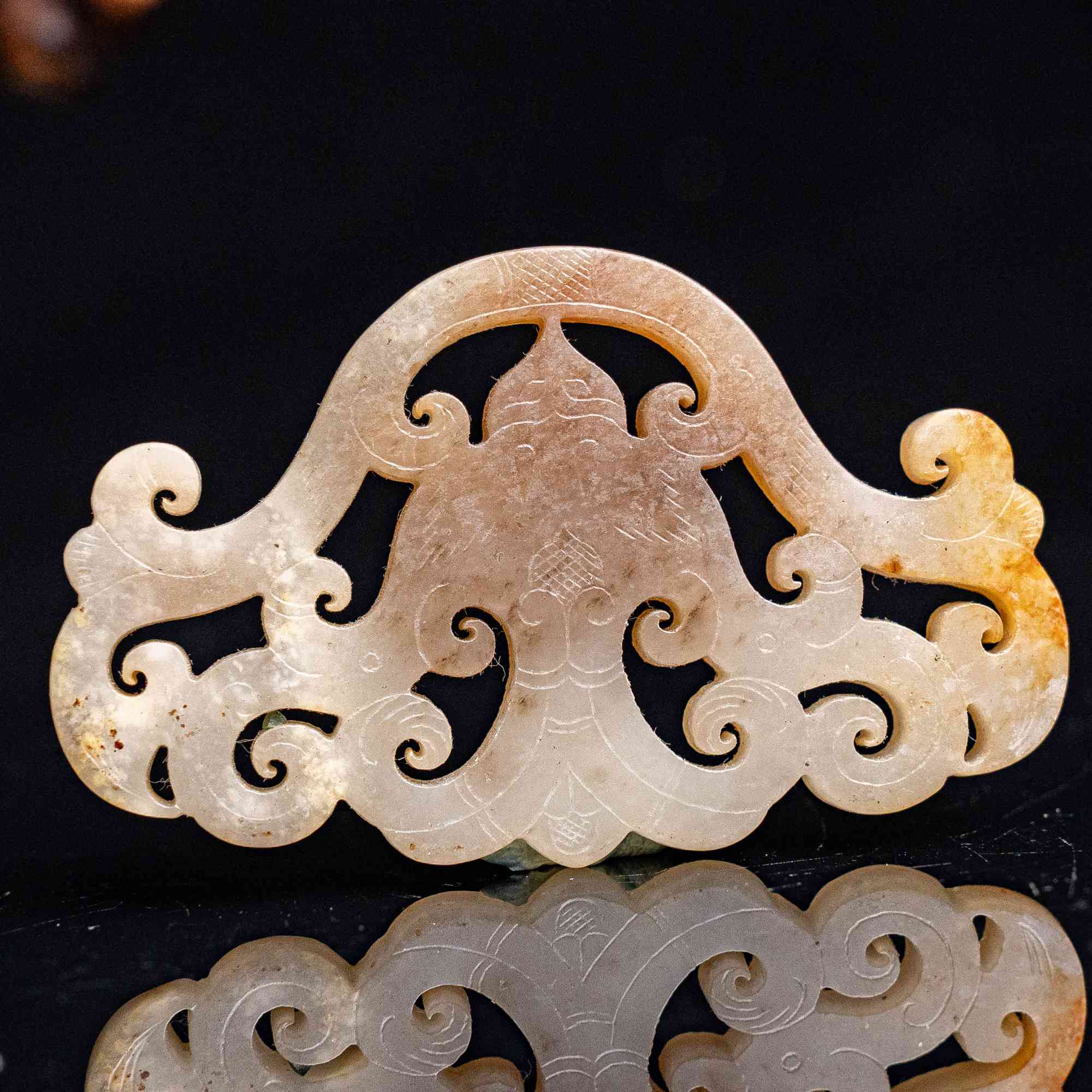 明代和田玉龙纹玉佩-NX