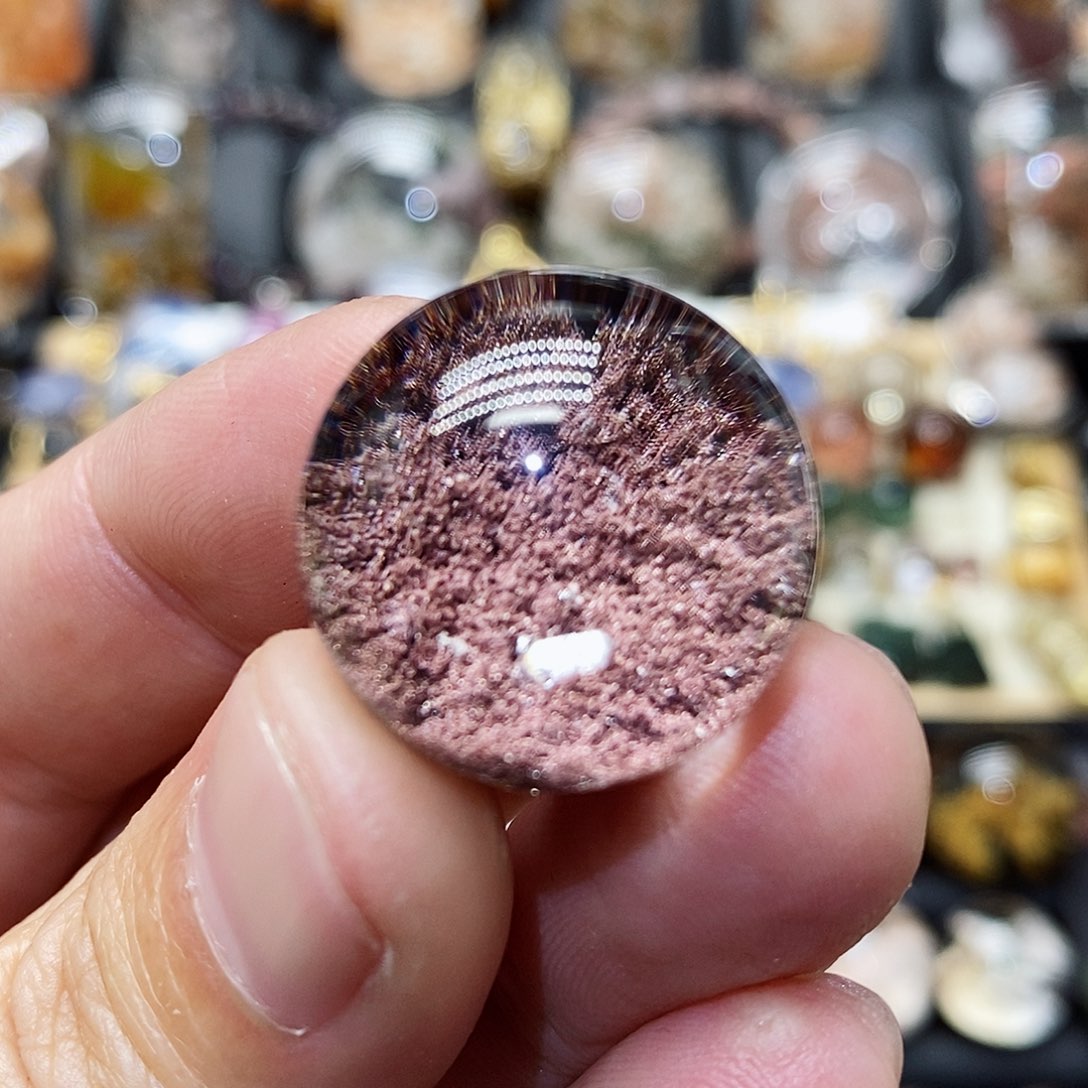 水晶颈饰银S925镶嵌花****人天然精致水晶吊坠