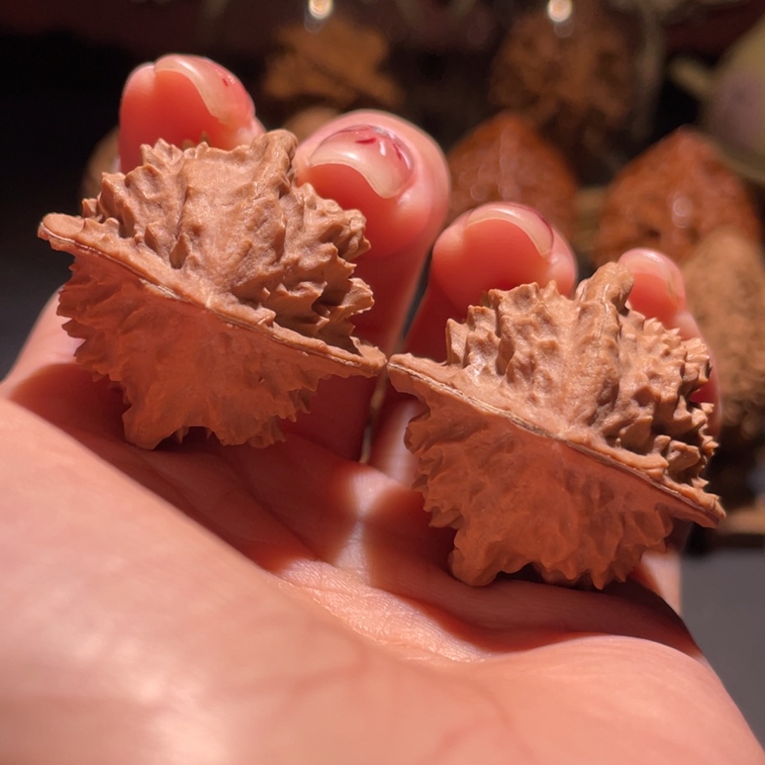 文玩核桃吊坠蝴蝶龙骨10