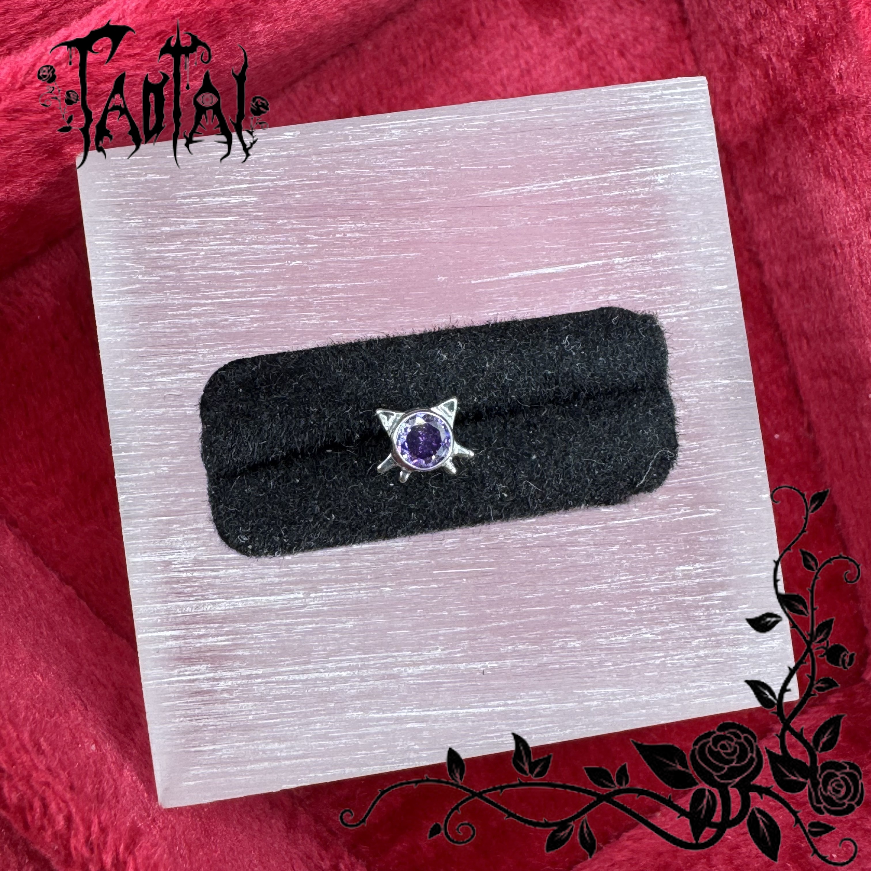 钛合金耳饰 黑色淘钛F136医用植入级小众猫头气质轻奢耳钉耳骨钉