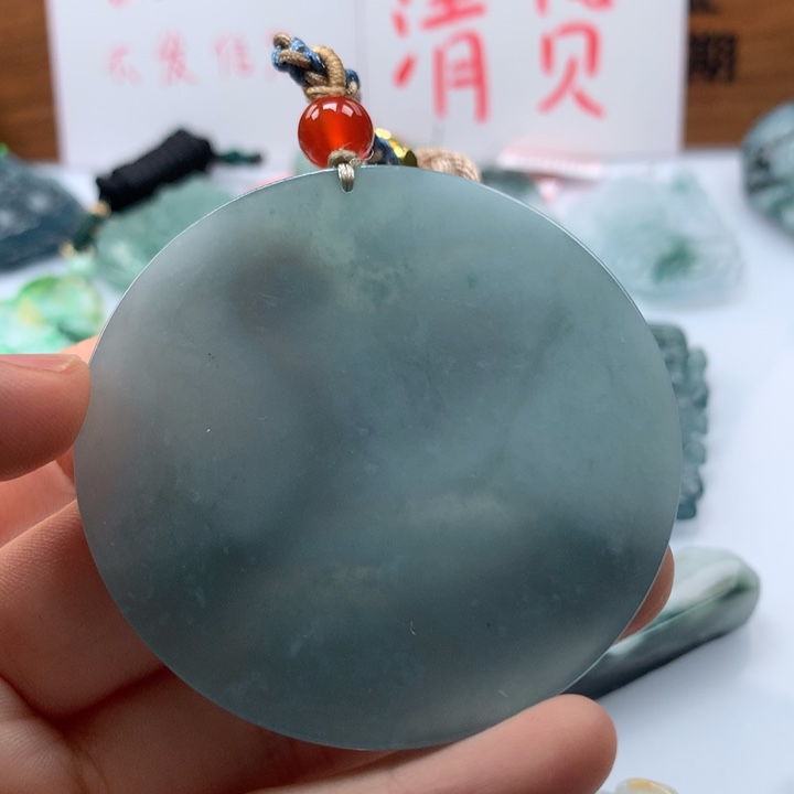 翡翠颈饰未镶嵌保真天然A货翡翠
