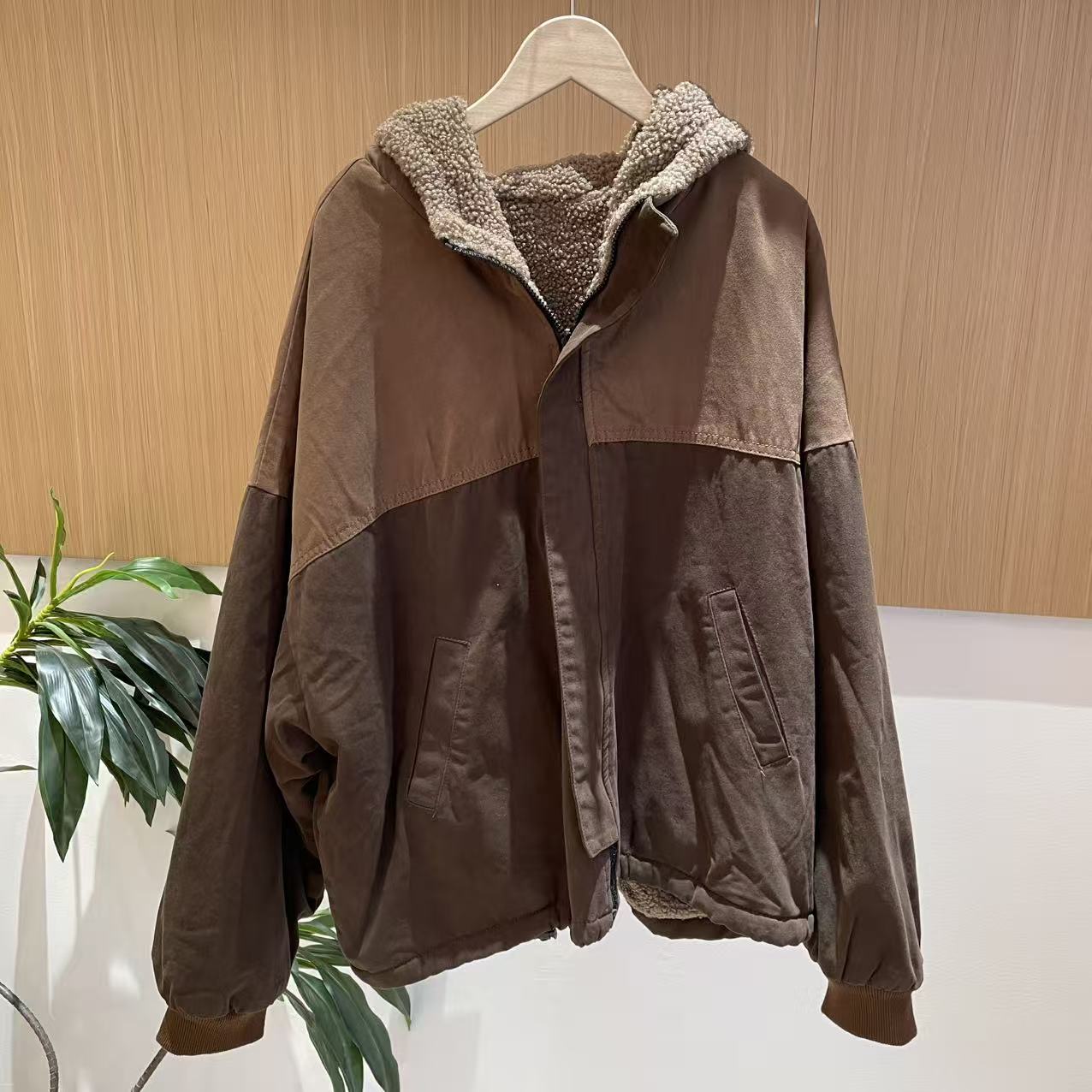 16810新款秋冬加厚休闲减龄宽松显瘦双面穿棉服