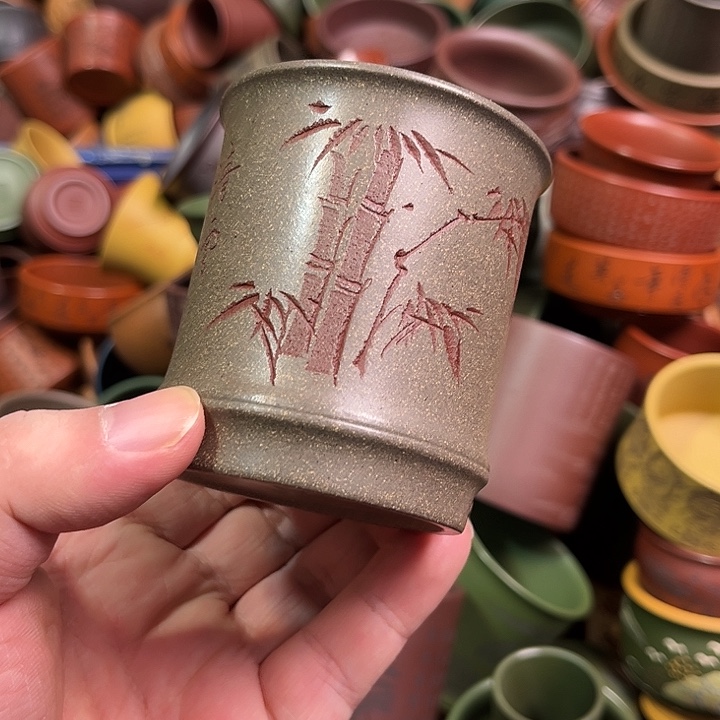 紫砂茶杯全手工紫砂主人杯