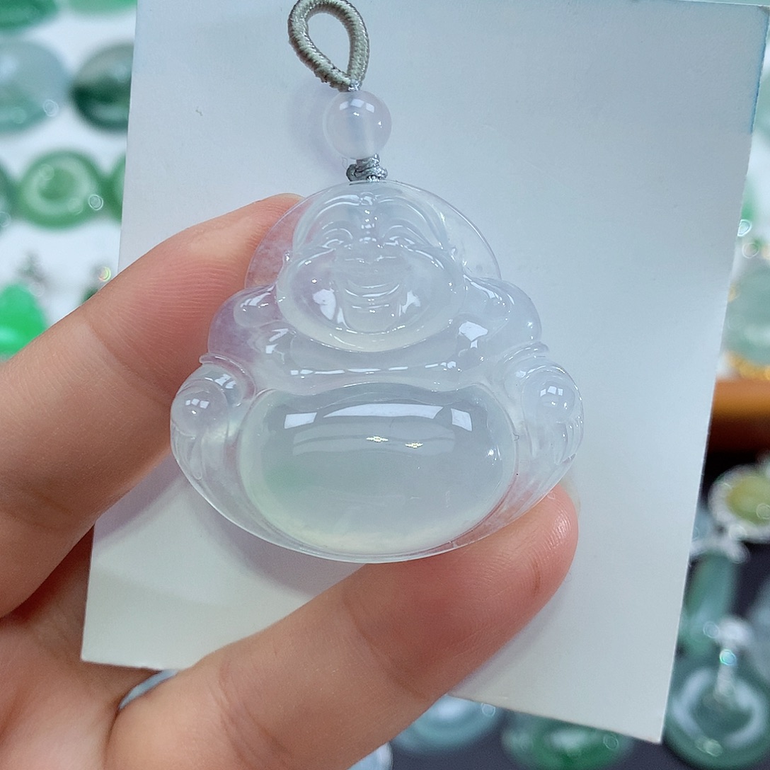 翡翠未镶嵌颈饰佛公